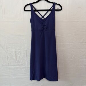 Prana Activewear Dress Medium Womens Strappy Athletic blue stripe